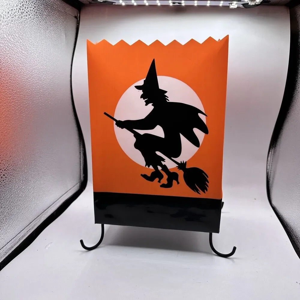 Hallmark Hauntington Cackling Witch Luminary Lighted Halloween Lantern Decor